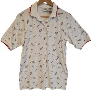 Jaxon Maxwell Tennis Polo Shirt Womens Size M White Vintage 80s Preppy Old Money
